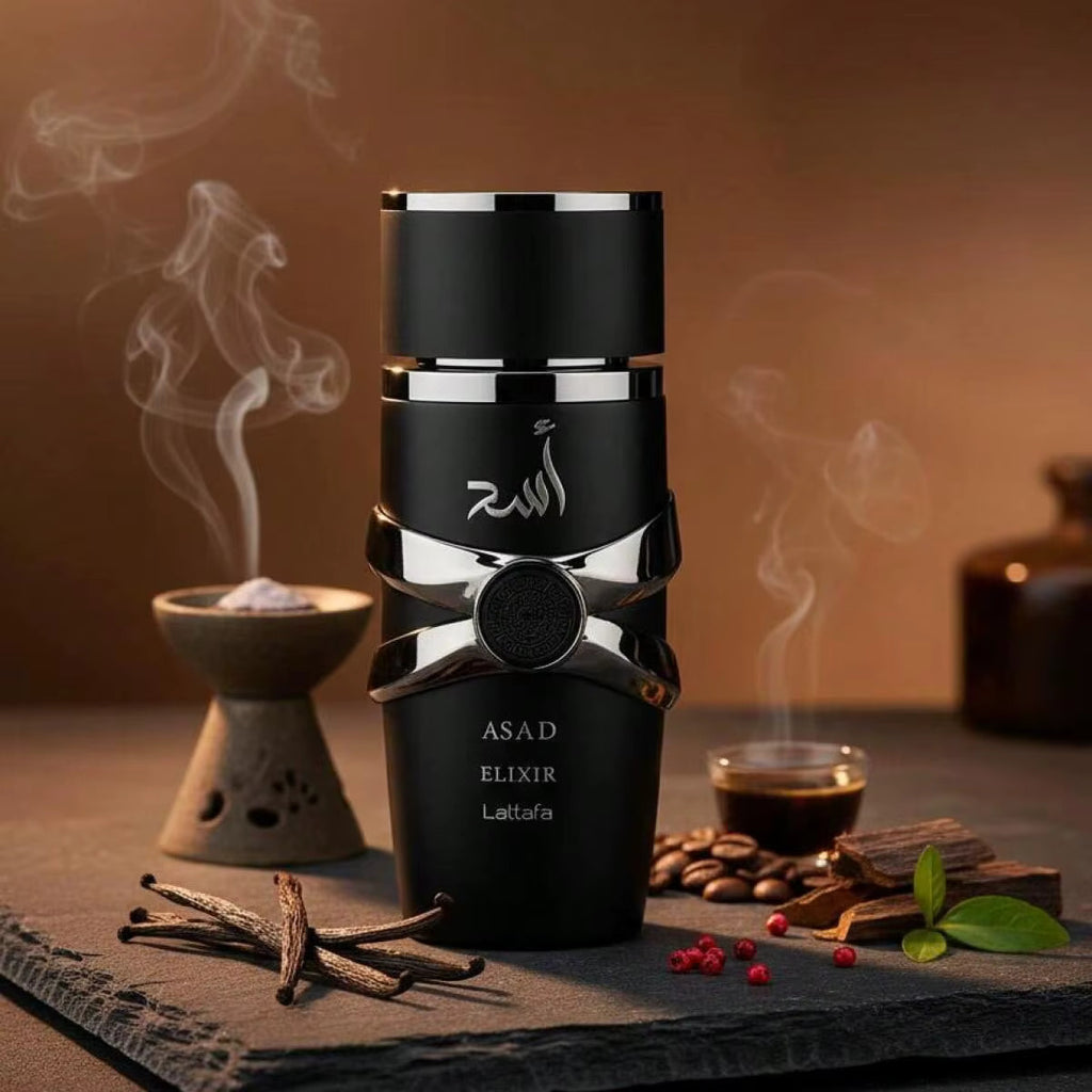 LATTAFA Asad Elixir EDP 100ml boîte et flacon – Parfum luxe homme