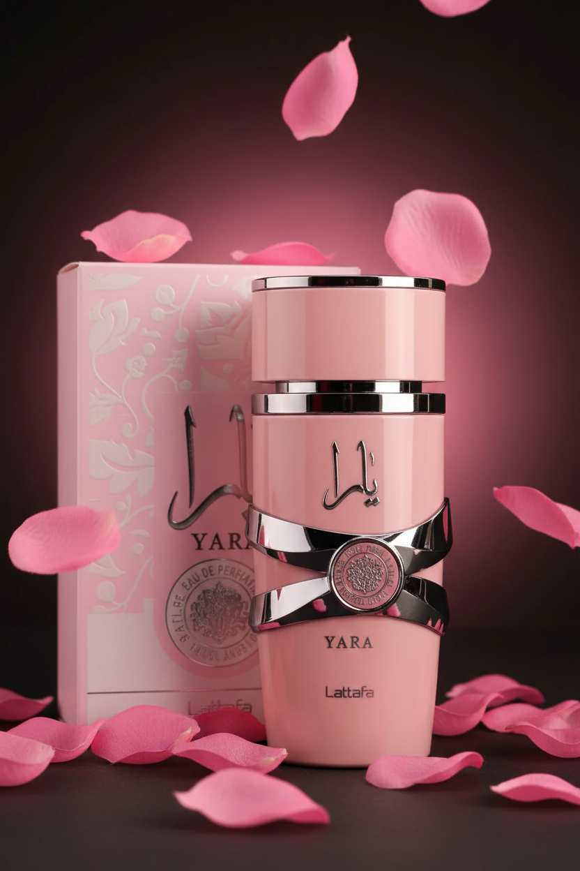 LATTAFA Yara Rose EDP 100ml boîte et flacon – Parfum luxe femme