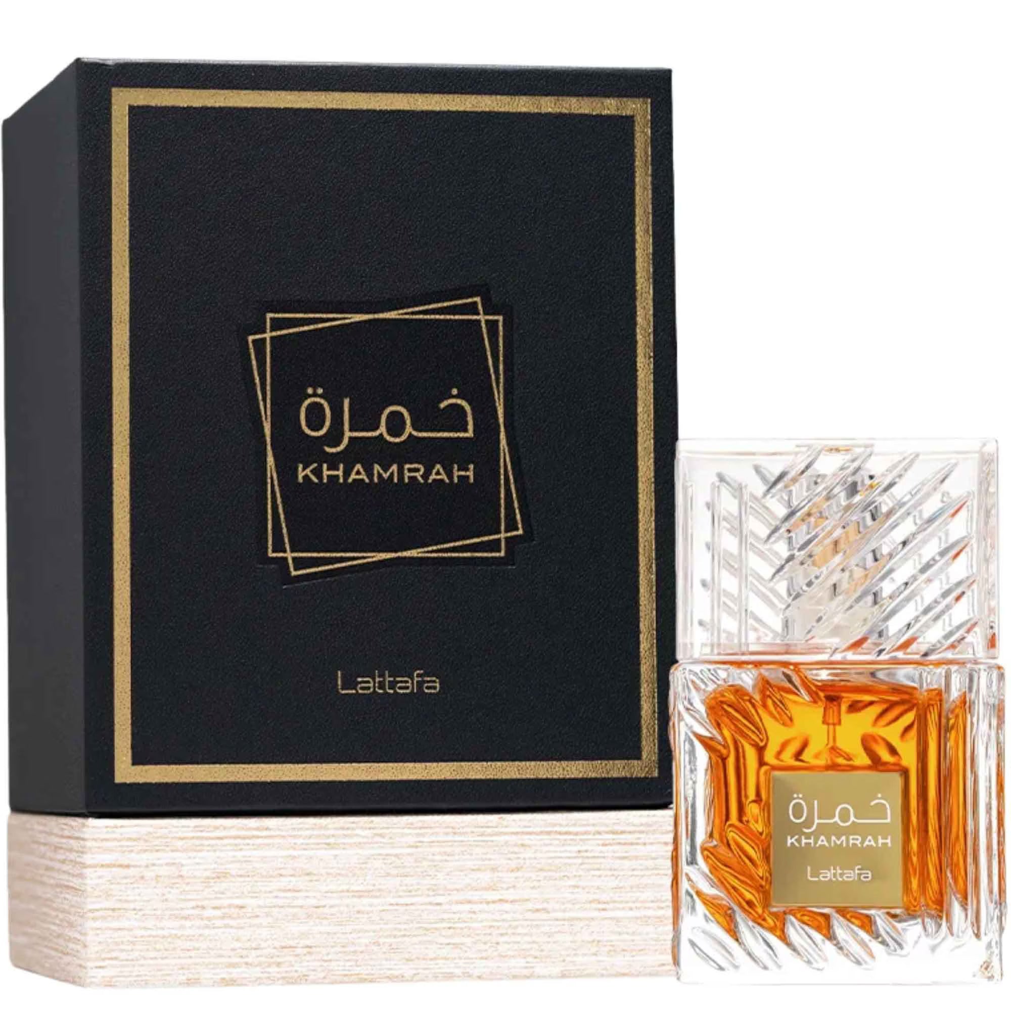 LATTAFA Khamrah 100ml – Vue de face flacon doré oriental
